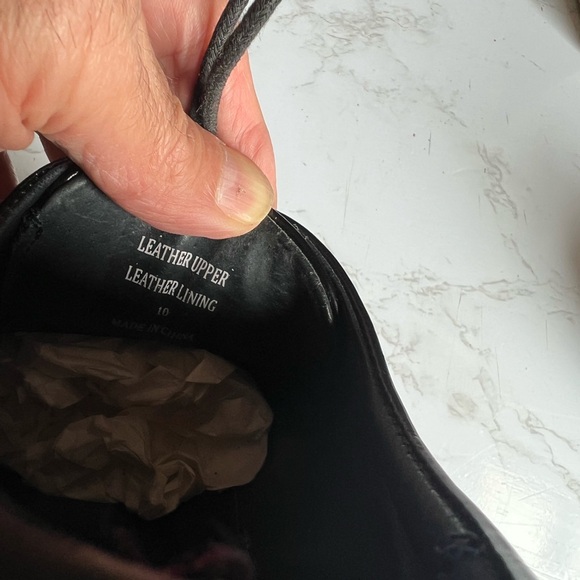 Joseph Abboud leather shoes size 10 Black leather upper and lining very good con - Picture 4 of 8